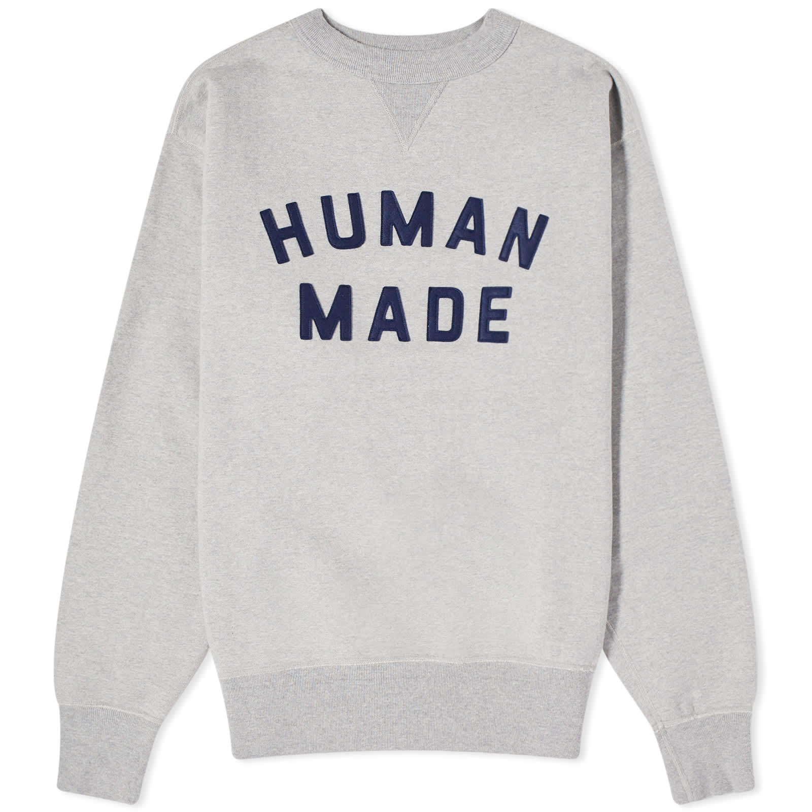 Свитшот Human Made Logo, серый свитшот human made hem line темно синий