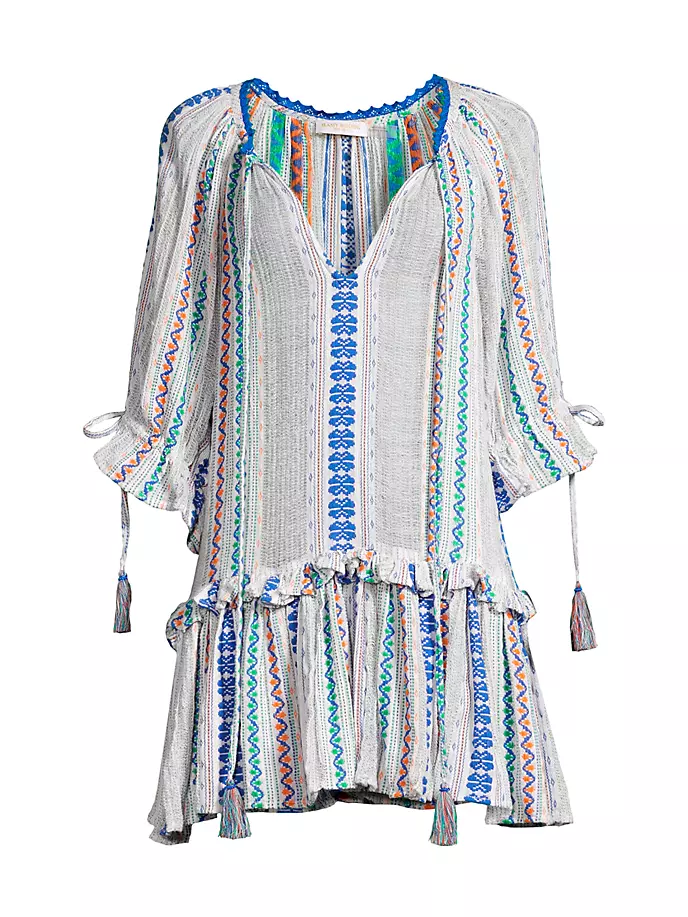 Мини-платье Aspyn в полоску с кисточками Ramy Brook, цвет yarn dye stripe