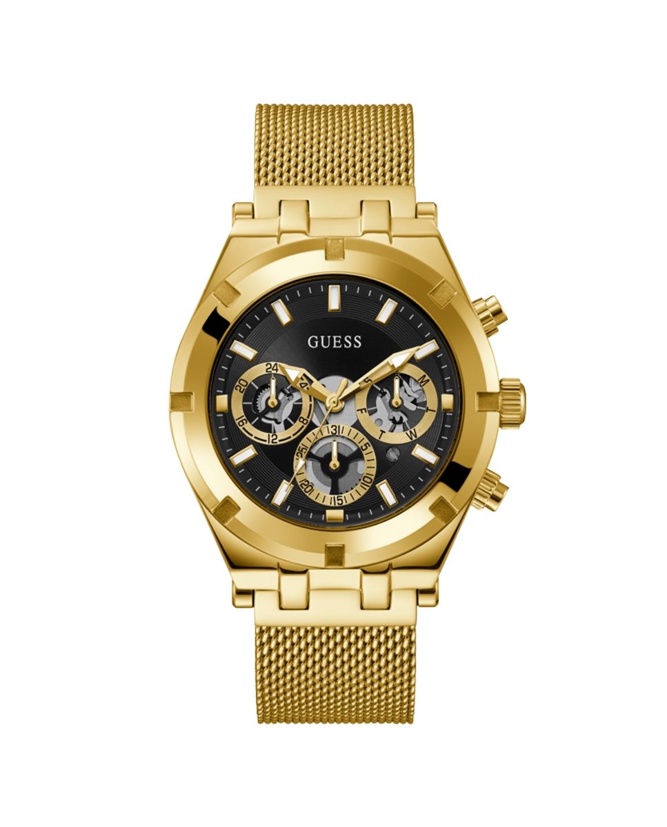 цена Мужские часы Continental GW0582G2 со стальным и золотым ремешком Guess, золотой