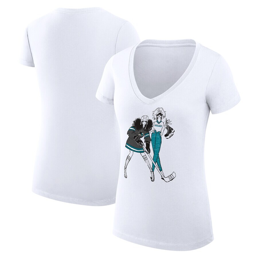 

Футболка с коротким рукавом G-III 4Her by Carl Banks San Jose Sharks, белый