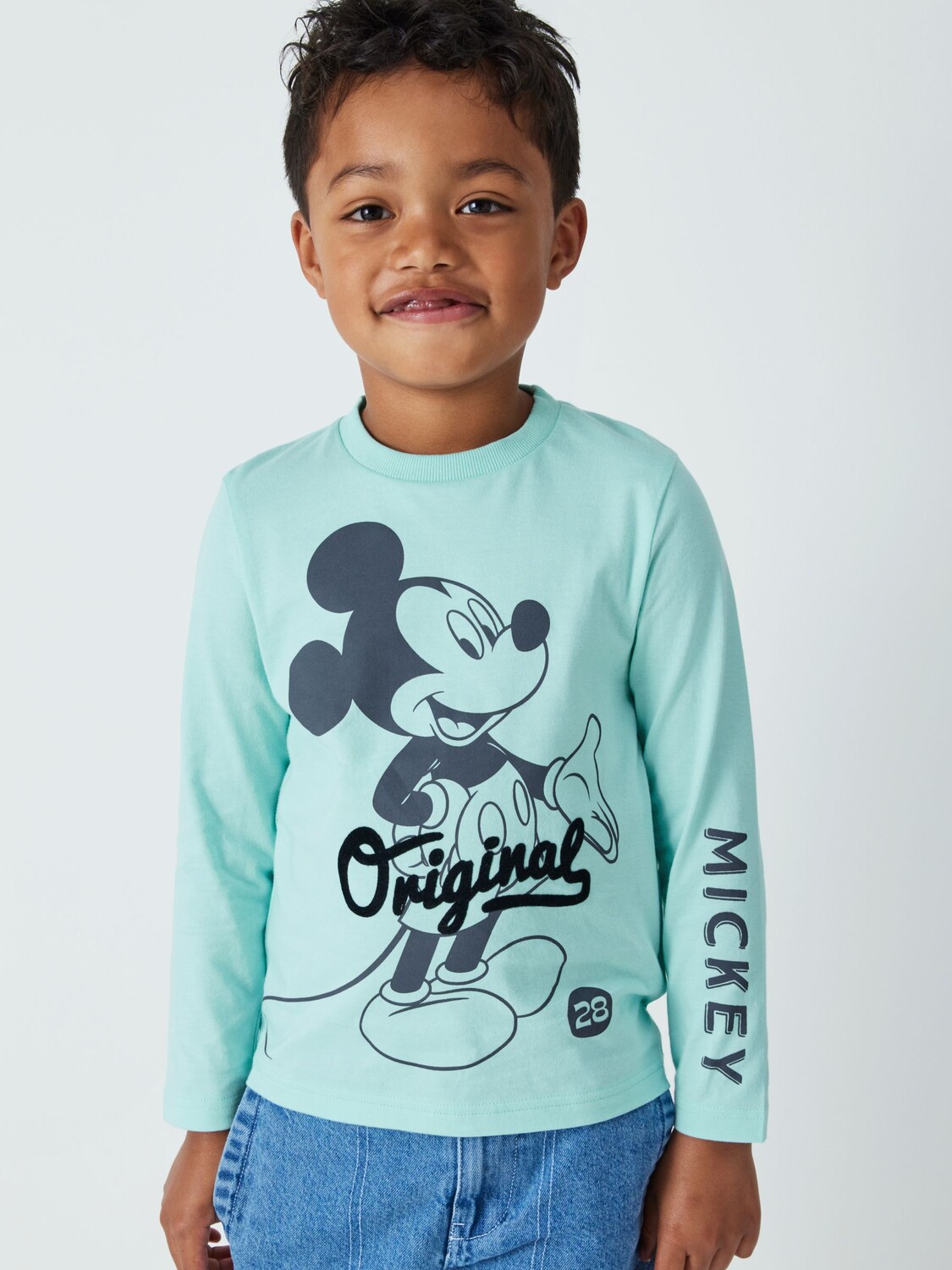 

Детская футболка с длинными рукавами Brand Threads Disney Mickey Mouse, бирюзовая