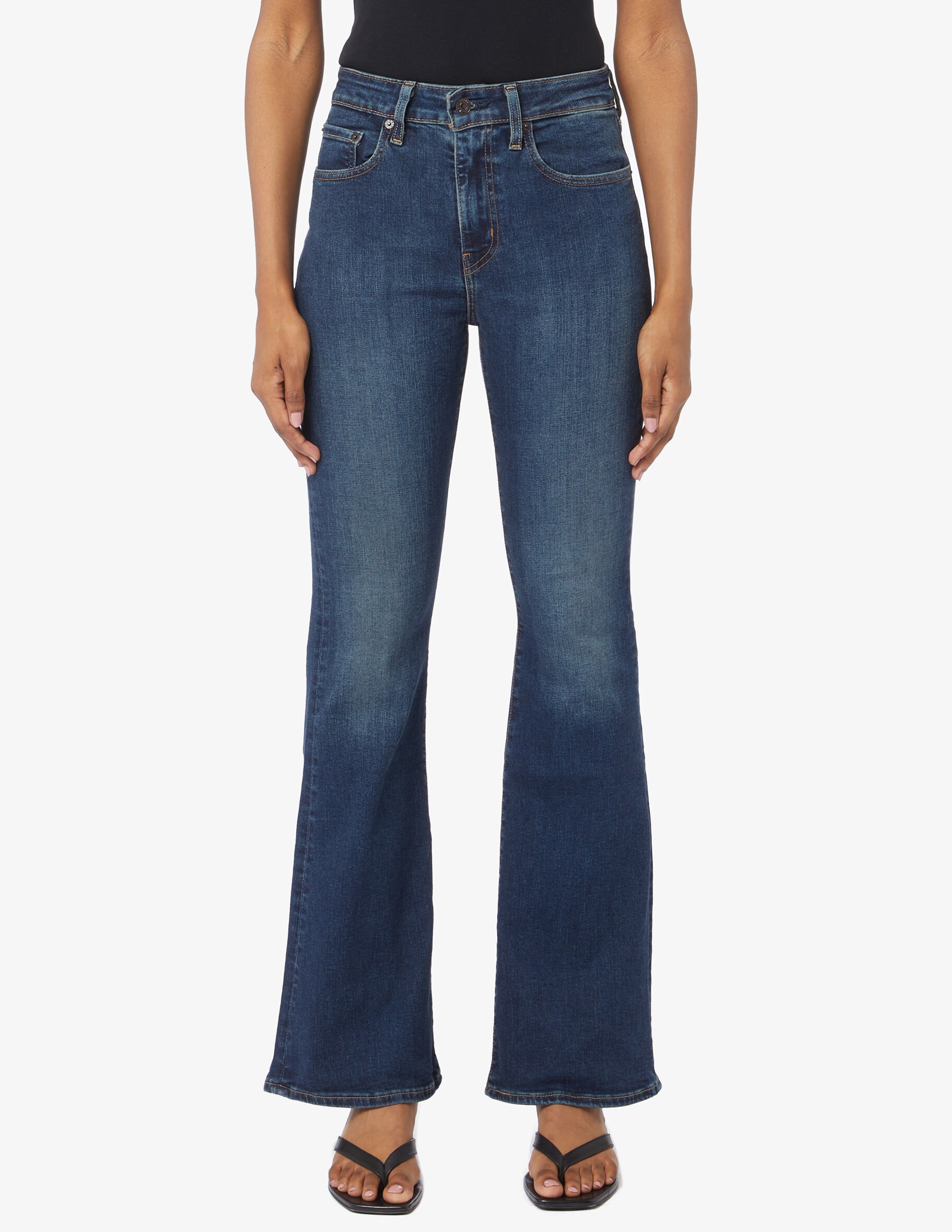 Расклешенные джинсы 726 с высокой посадкой Levi's, синий джинсы расклешенные с высокой посадкой xl синий