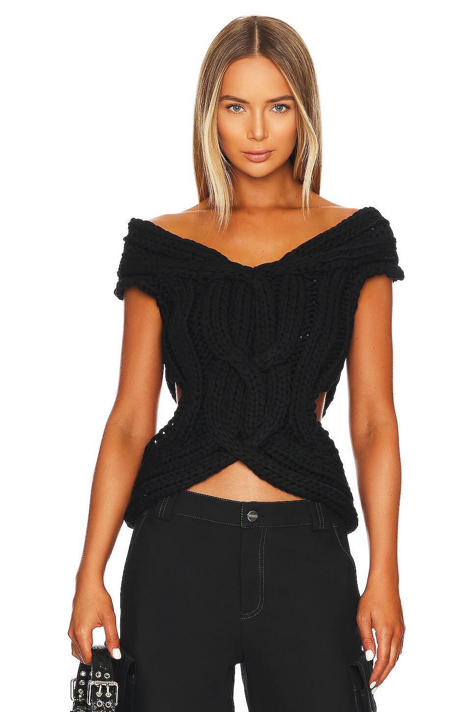 

Топ Dion Lee Chunky Cable Corset, черный