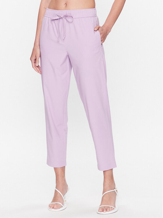 Тканевые брюки стандартного кроя Marella, фиолетовый тканевые брюки стандартного кроя marella белый
