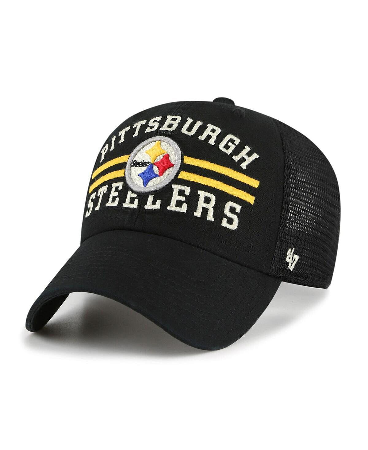 Snapback Highpoint Trucker Clean Up Pittsburgh Steelers 47 Brand 14847671 Black