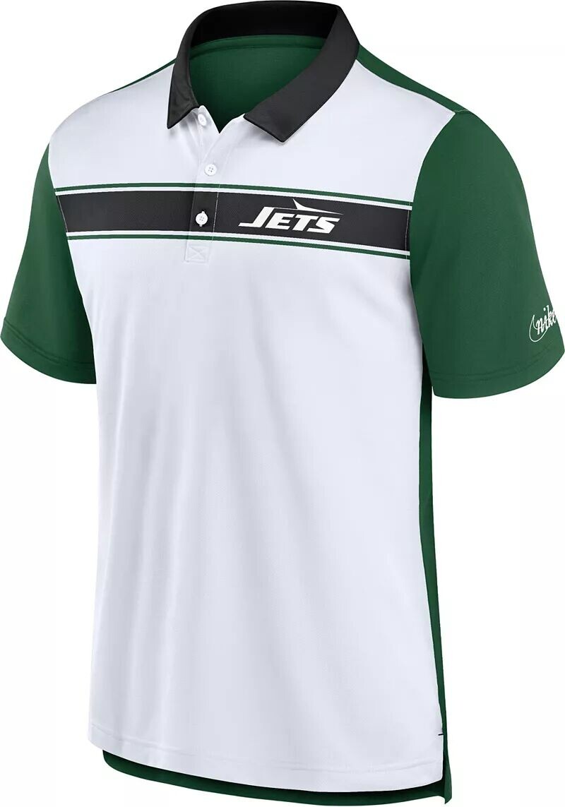 

Мужская футболка-поло Nike New York Jets Rewind черно-белая