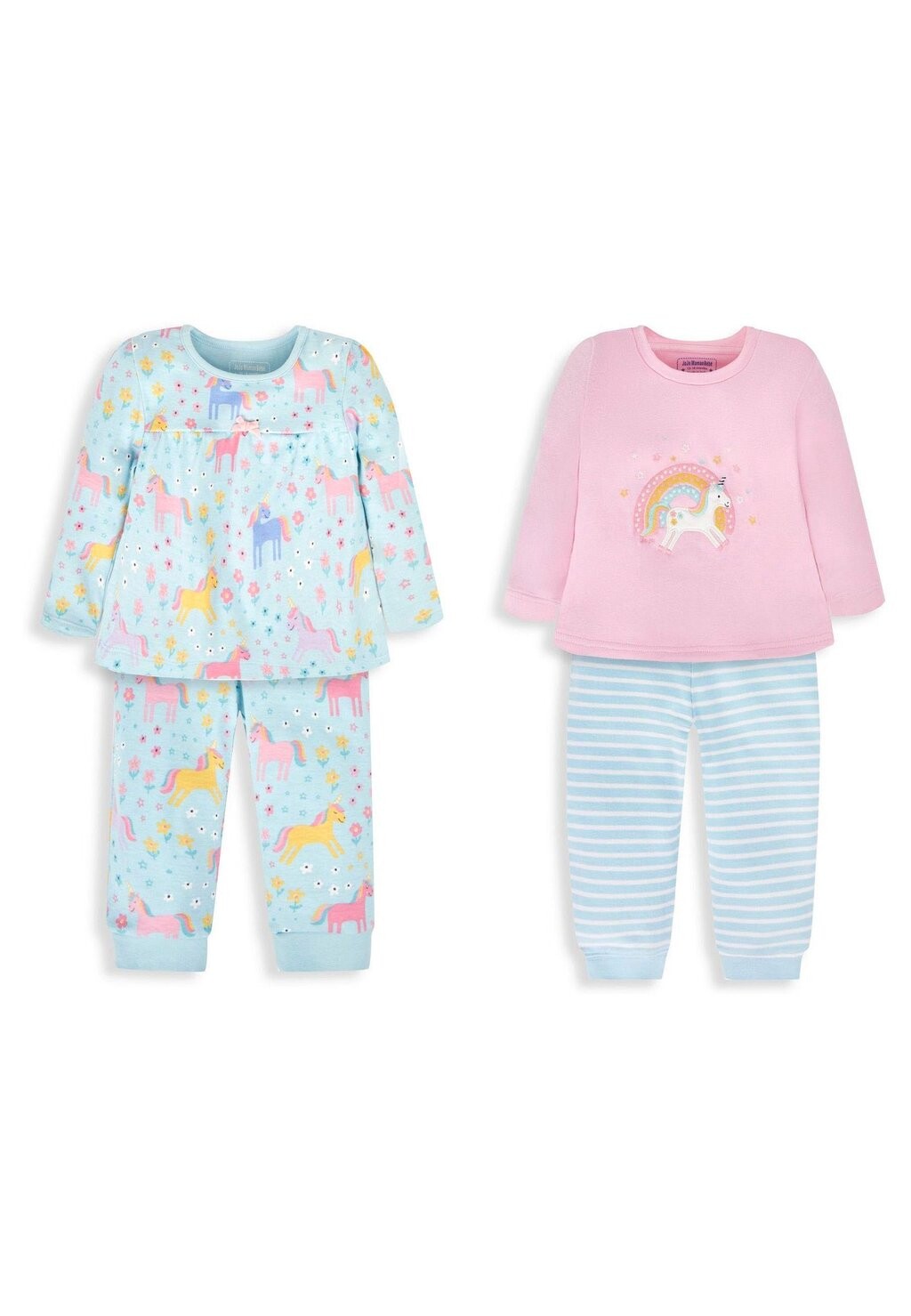 

Пижамы 2 Комплекта Unicorn JoJo Maman Bébé, цвет duck egg