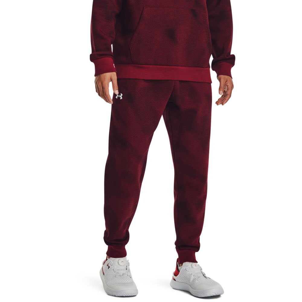 

Джоггеры Under Armour Rival Fleece Printed, красный