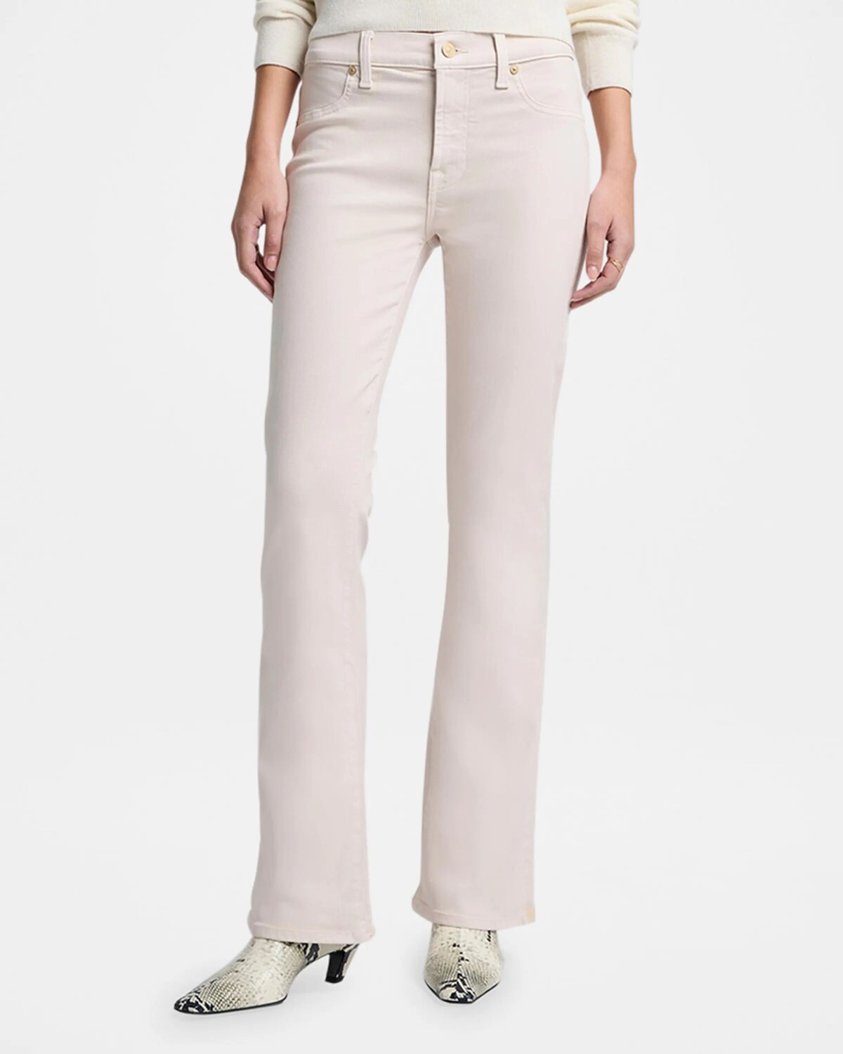 

Джинсы без покроя Bootcut 7 For All Mankind, цвет Vintage White