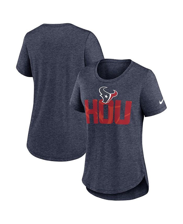 

Женская темно-синяя футболка Houston Texans Local Fashion Tri-Blend Nike, синий