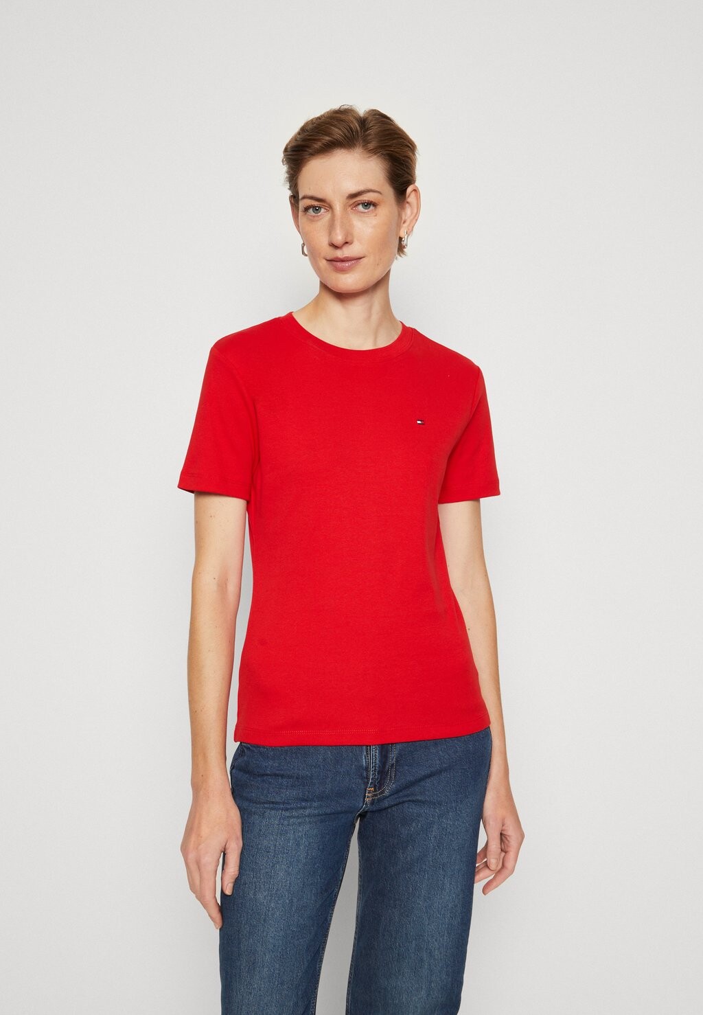 

Футболка с принтом Tommy Hilfiger NEW SLIM CODY, цвет fierce red