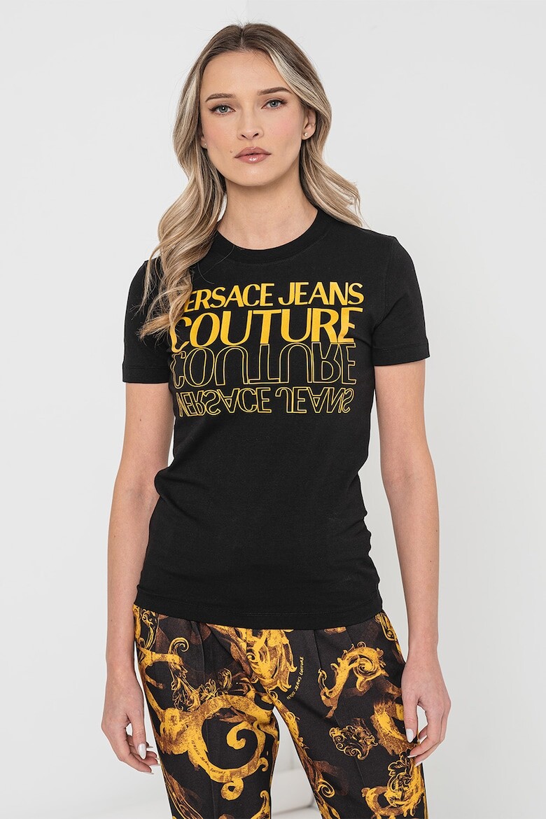 

Футболка с логотипом Versace Jeans Couture, черный