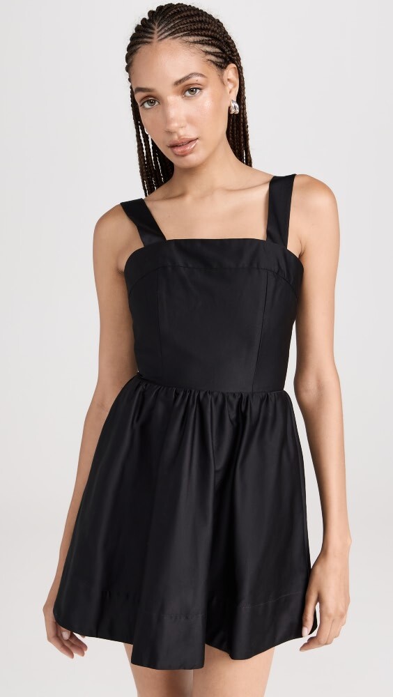 

Платье мини alice + olivia Saige Wide Strap Tie Back, черный