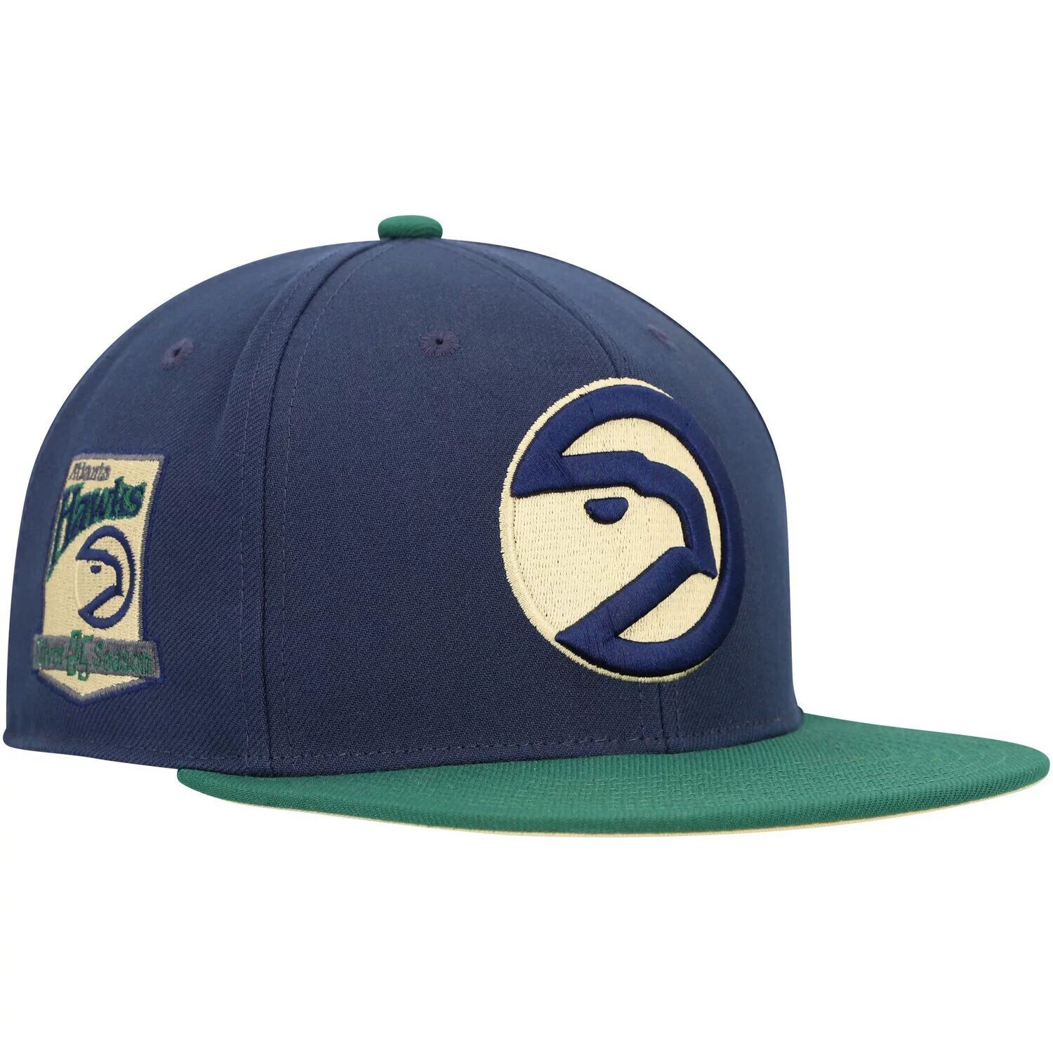 

Мужская шляпа темно-синего/зеленого цвета Mitchell & Ness Atlanta Hawks 25 Seasons из твердой древесины Classics Grassland