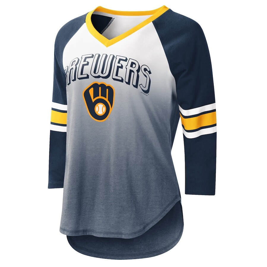 

Футболка с длинным рукавом G-III 4Her by Carl Banks Milwaukee Brewers, белый