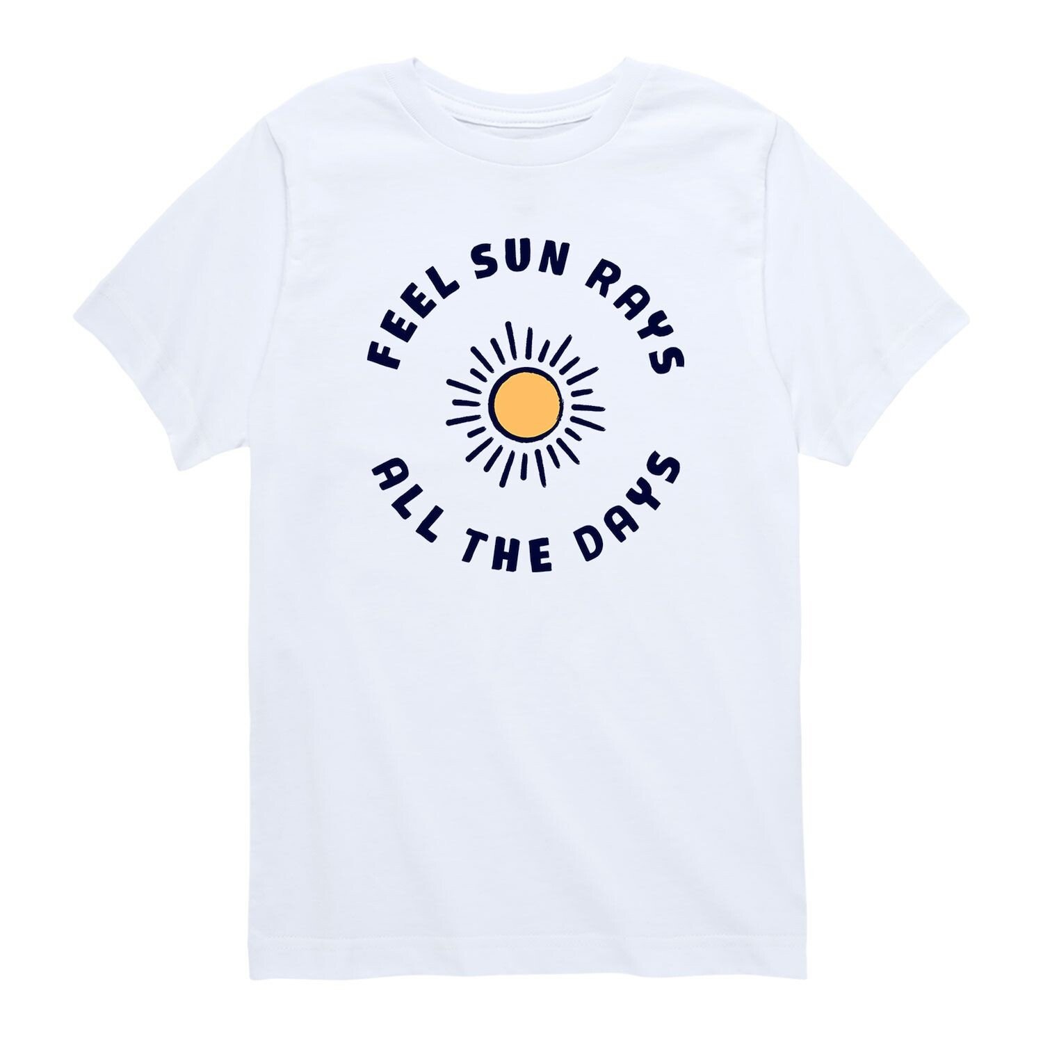 

Футболка с рисунком Feel Sun Rays All The Days для мальчиков 8–20 лет Licensed Character, белый