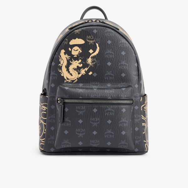 цена Рюкзак MCM x A Bathing Ape Stark из искусственной кожи Mcm, черный