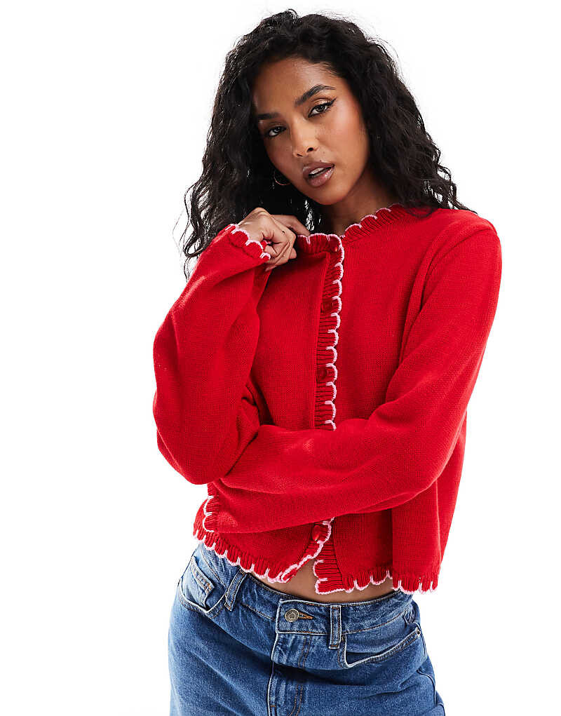 

ASOS DESIGN – Черный кардиган с декоративной строчкой