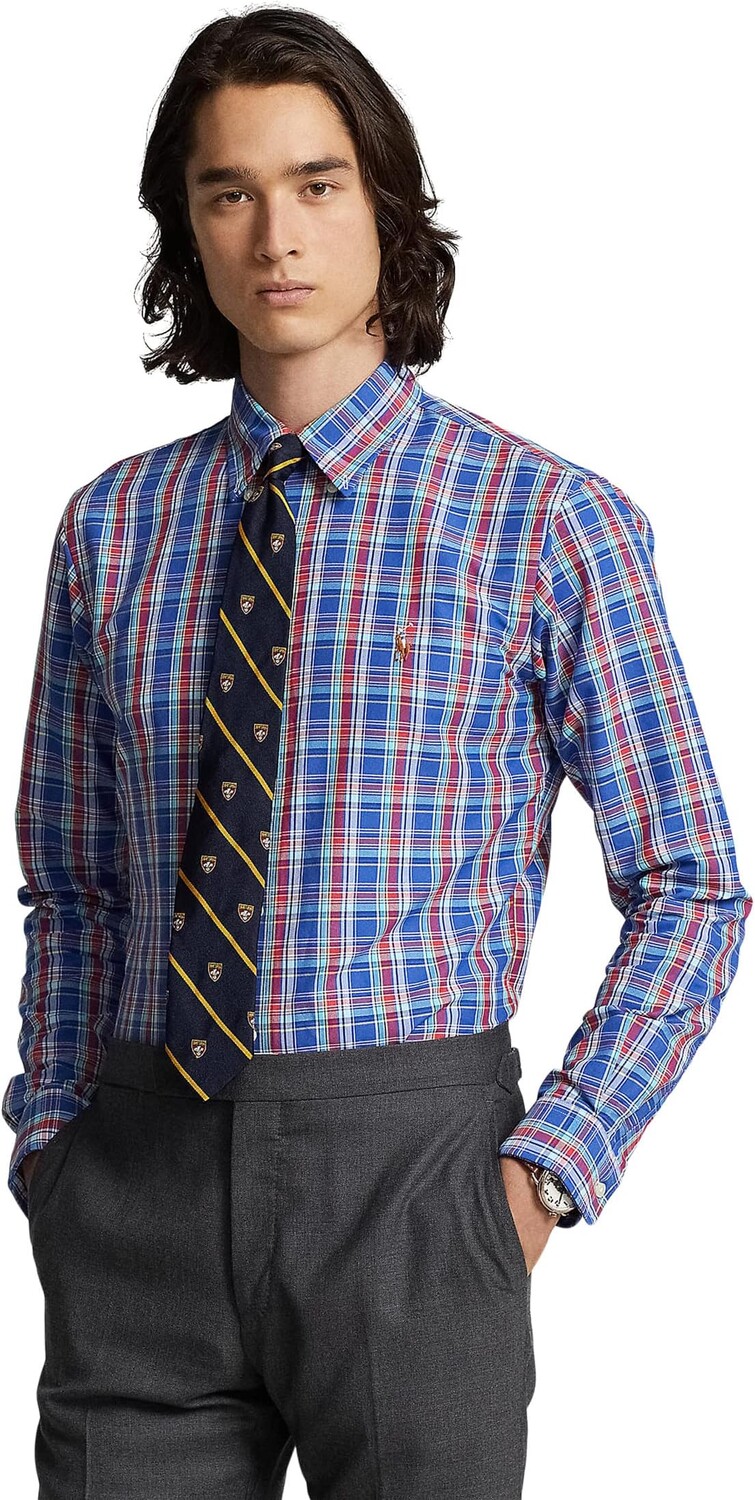 

Классическая клетчатая рубашка Performance Polo Ralph Lauren, цвет Royal/Deep Pink Multi