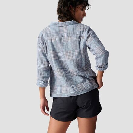 

Рубашка в клетку с длинными рукавами Range женская Backcountry, цвет Blue Plaid