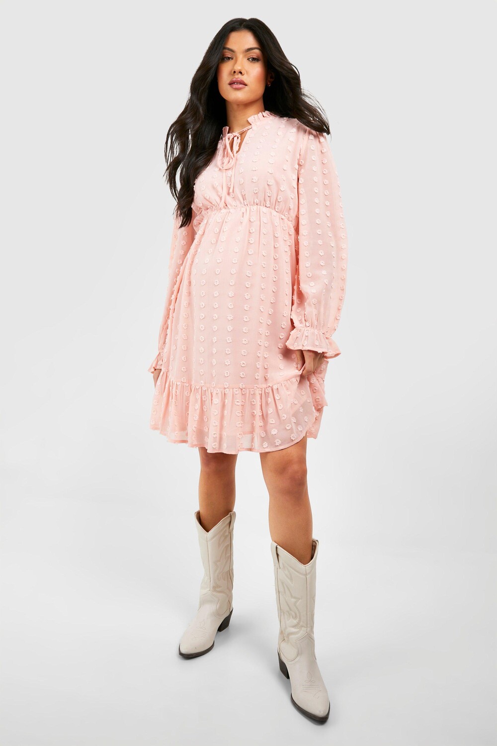 

Свободное платье Добби для беременных boohoo, розовый