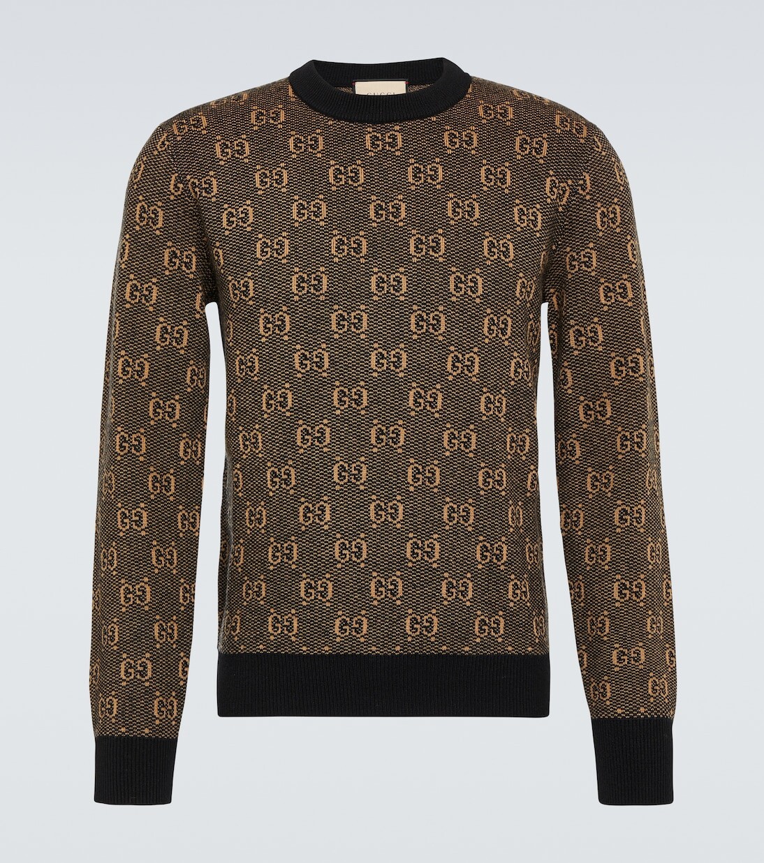 

Жаккардовый шерстяной свитер с узором gg Gucci, мультиколор