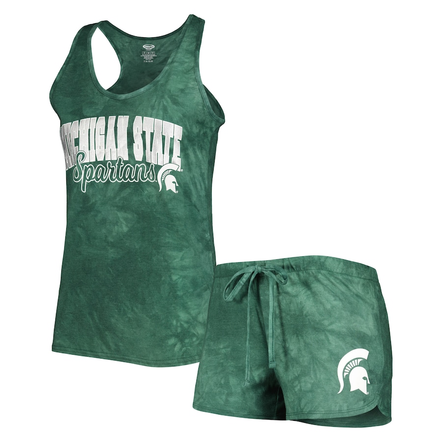 

Пижамный комплект Concepts Sport Michigan State Spartans, зеленый