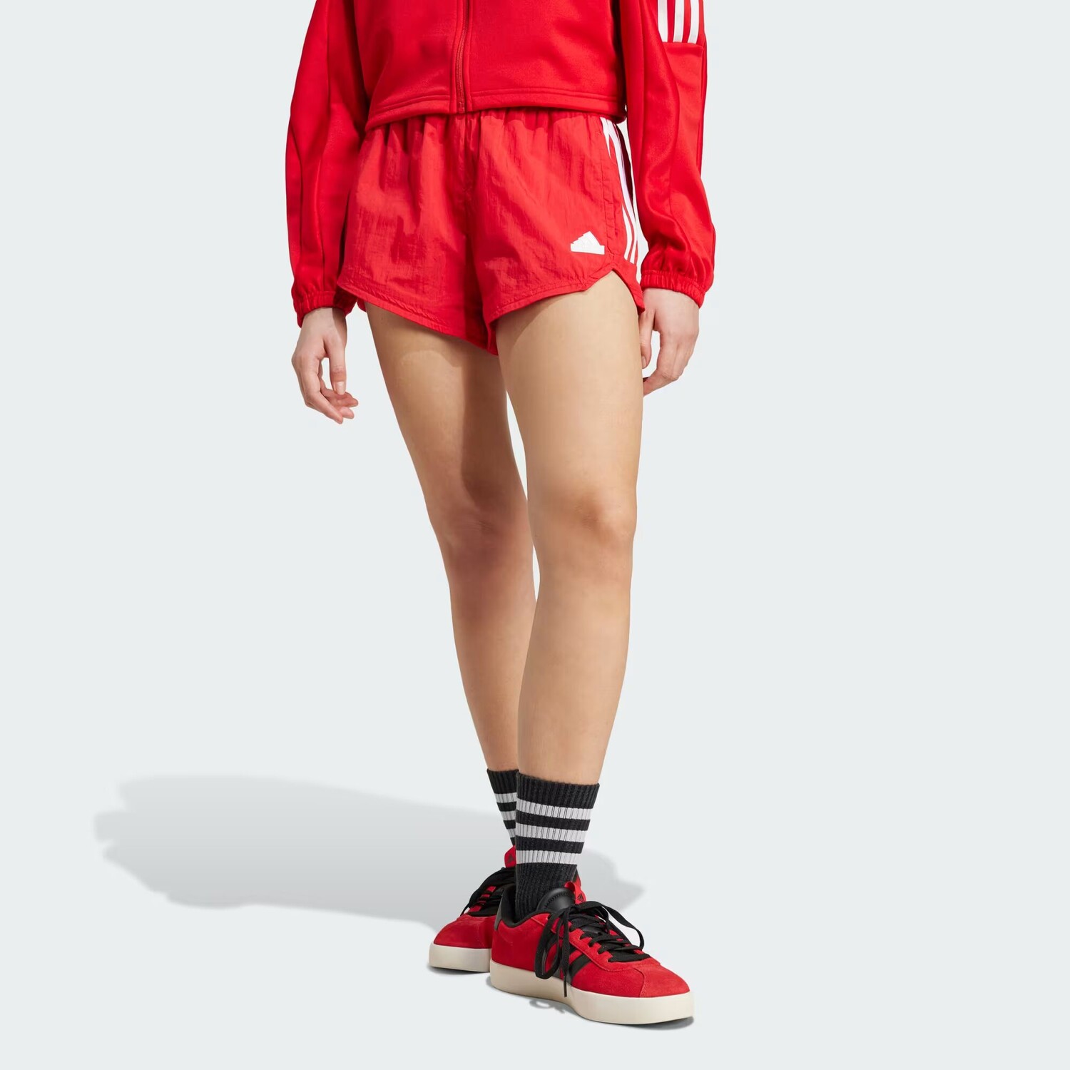 

Летние шорты с 3 полосками Tiro Cut Adidas, цвет Better Scarlet/White