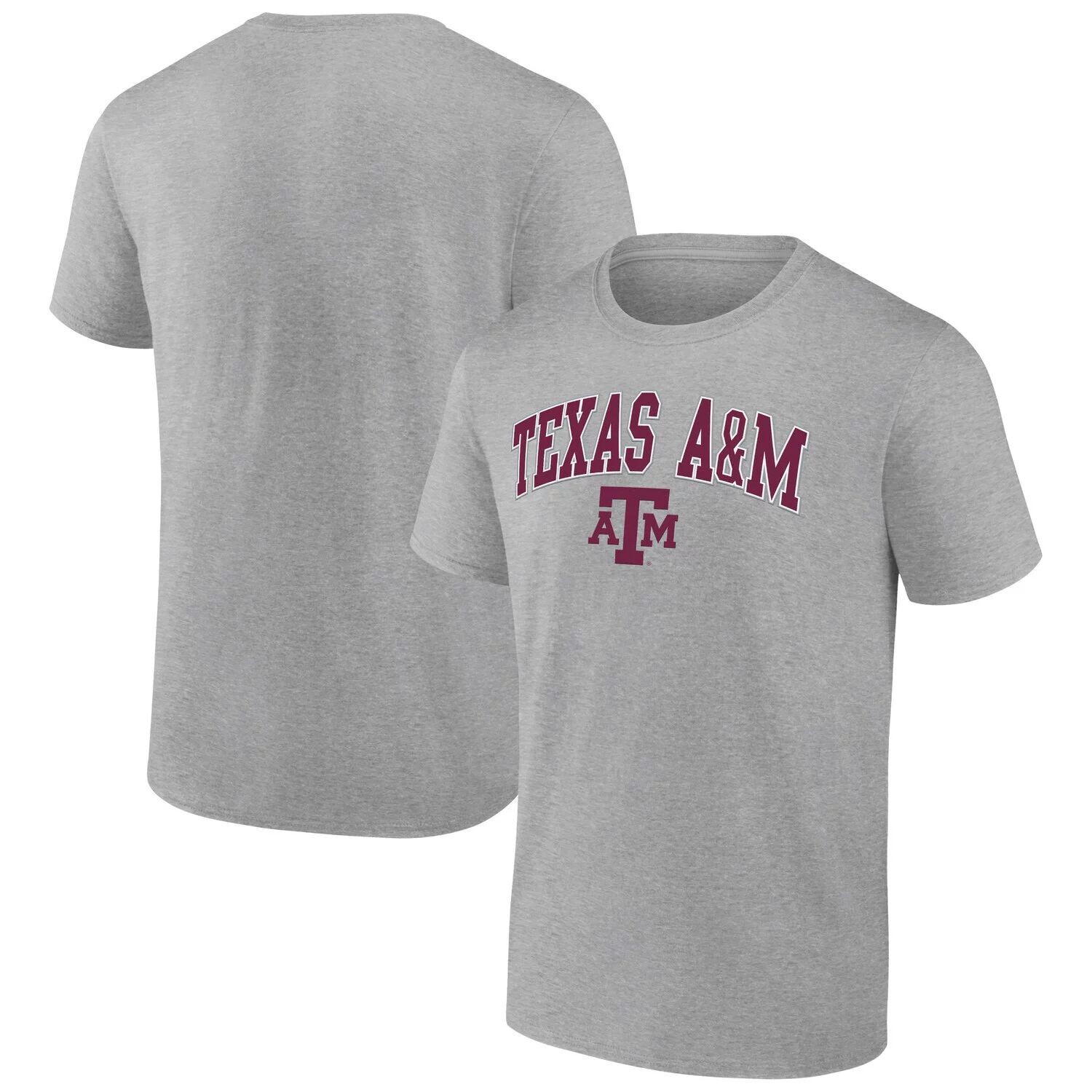 

Мужская серая футболка с логотипом Texas A&M Aggies Campus Fanatics, Серый