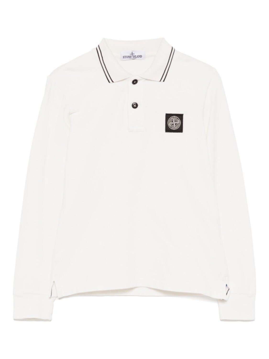 

Рубашка поло с нашивкой-логотипом Stone Island Junior, белый
