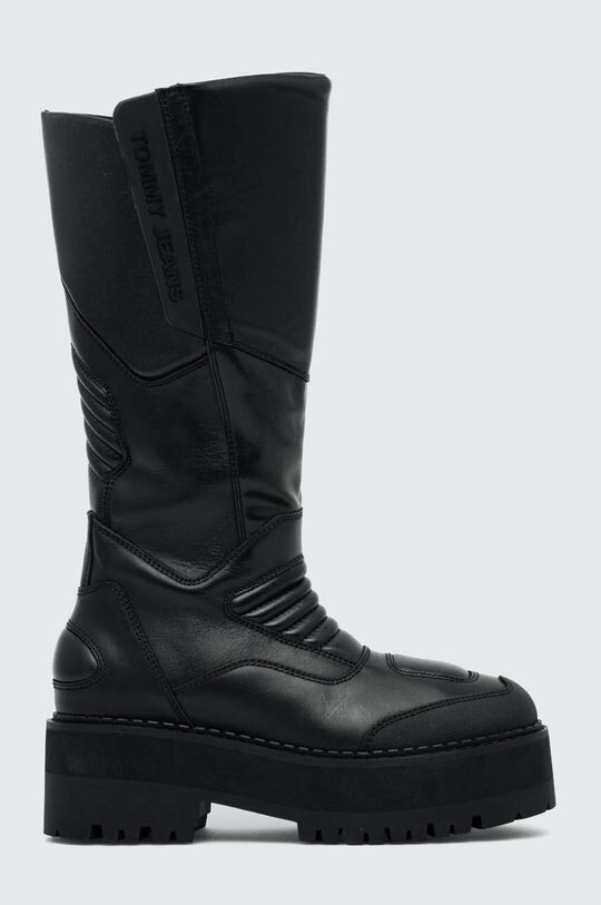 Ботинки TJW LONG SHAFT BIKER BOOT Tommy Jeans, черный цена и фото