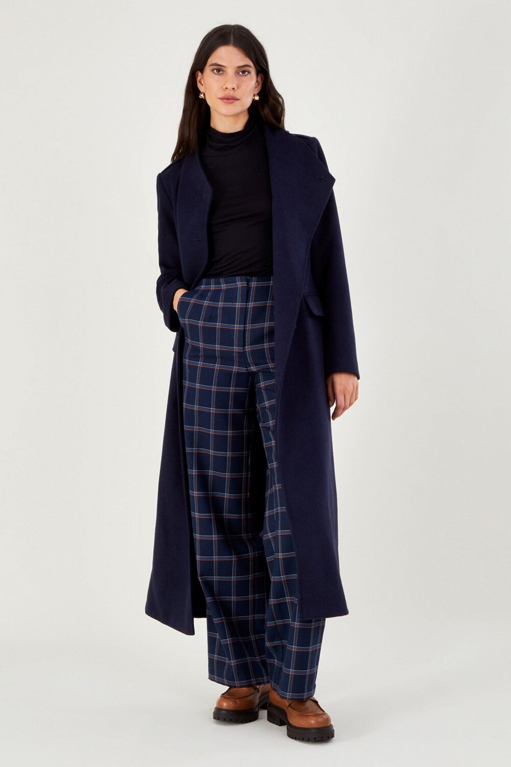 

Пальто Monsoon Blue Vanessa из шерсти Monsoon, синий
