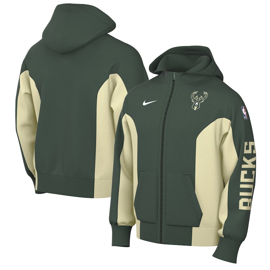 

Толстовка на молнии Nike Milwaukee Bucks, зеленый