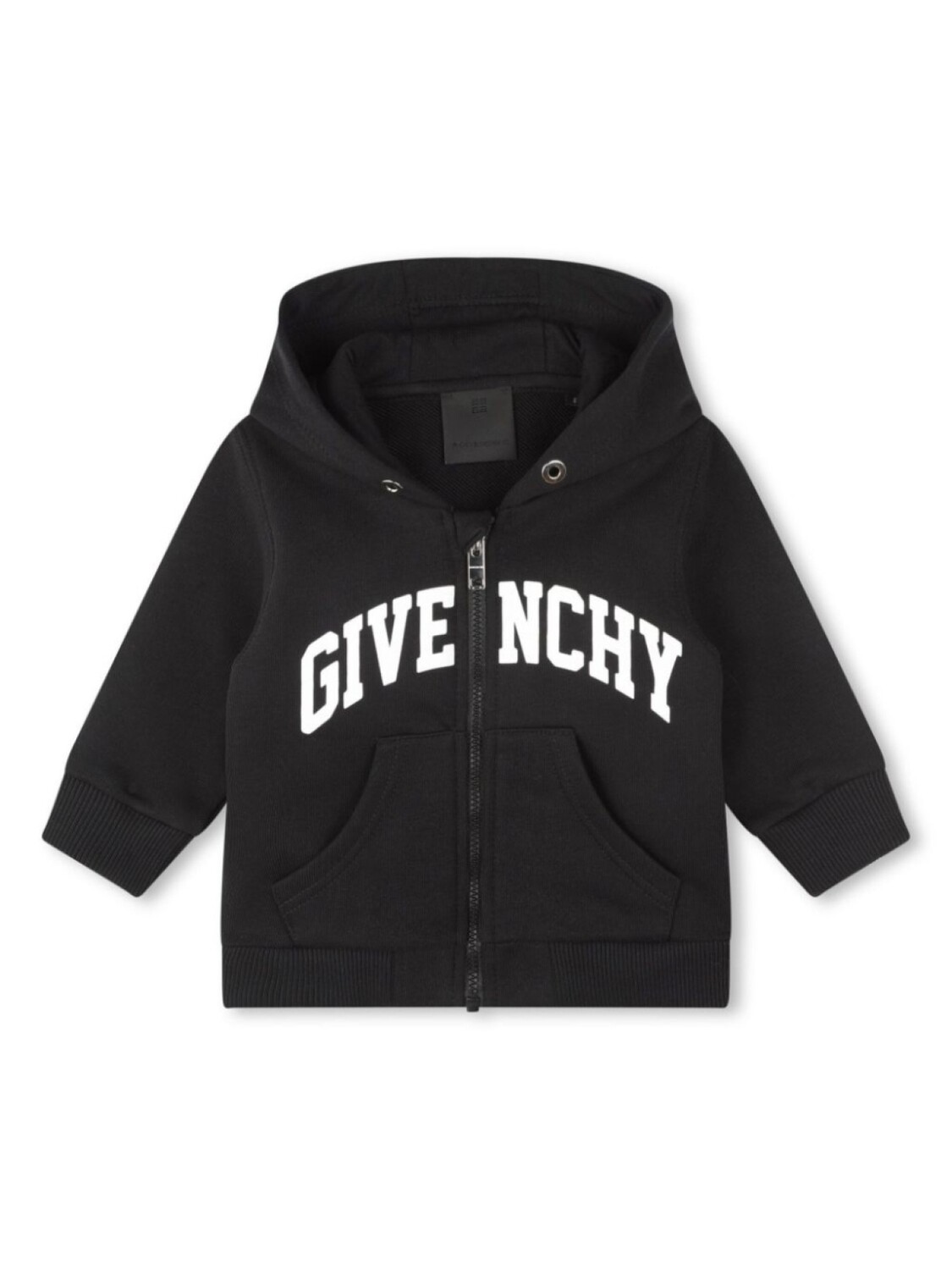 

Givenchy Kids худи на молнии с логотипом, черный