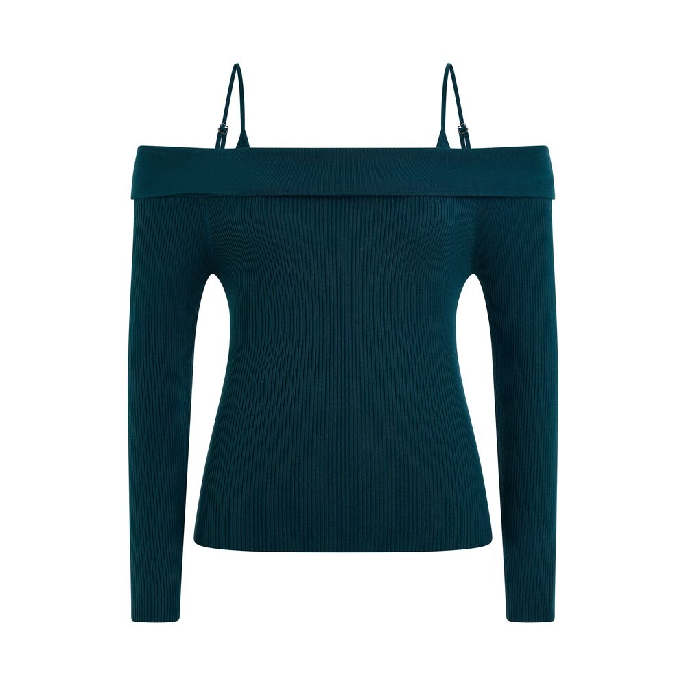 

Свитер Guess Off The Shoulder Dove, зеленый