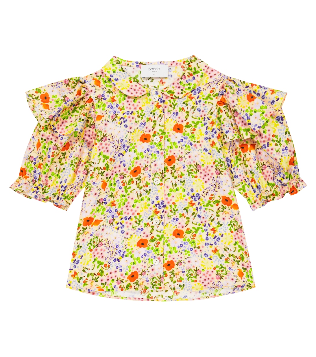 Блузка из хлопка с цветочным принтом Paade Mode, разноцветный
