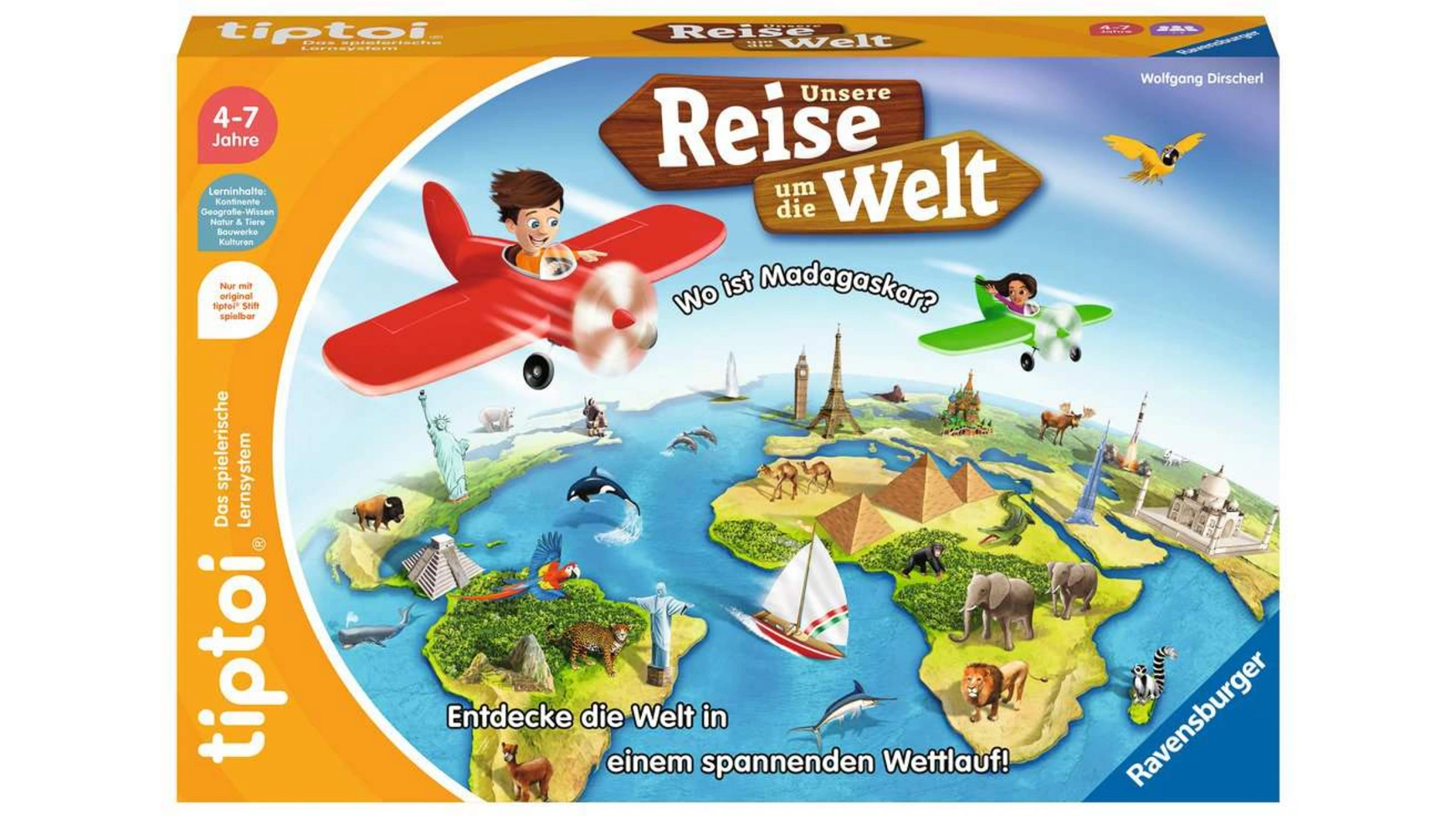 Ravensburger Tiptoi Игра наше путешествие вокруг света развивающая Игра для  детей от 4 лет, обучающая Игра по географии – купить из-за границы через  сервис «CDEK.Shopping»