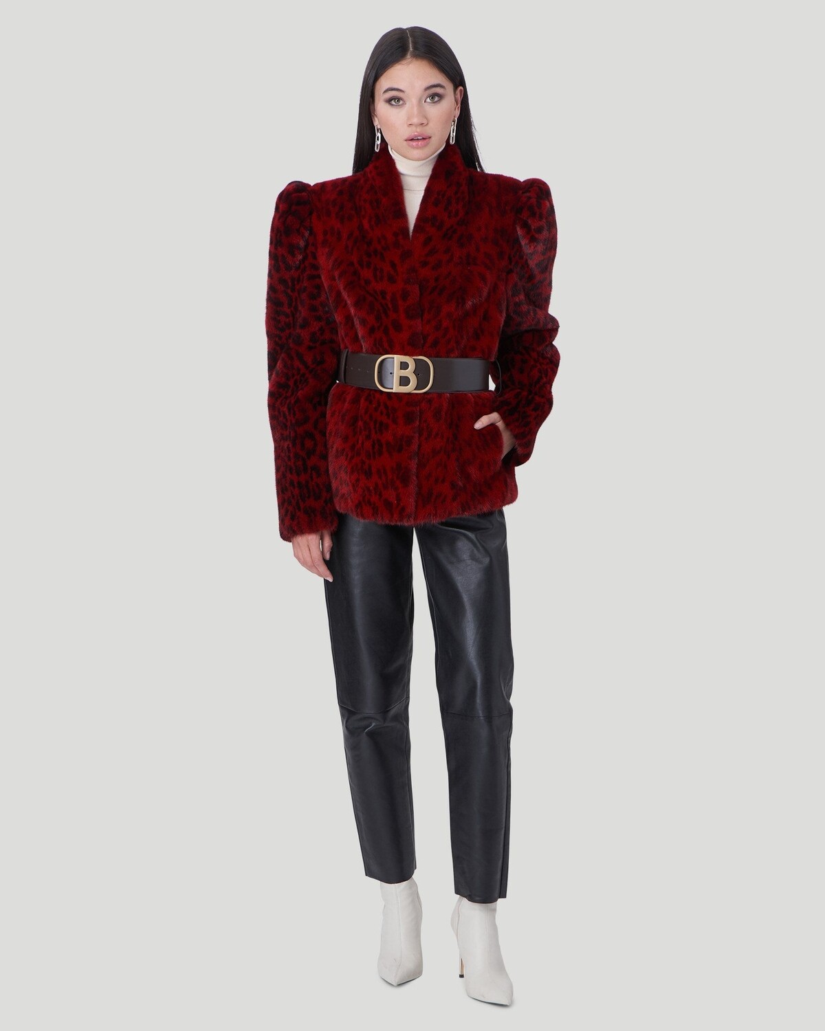 

Норковая куртка GORSKI, цвет Red Lprd Print