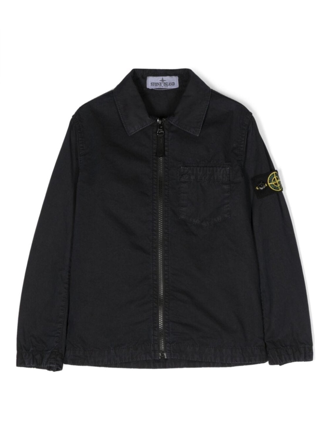 Stone Island Junior джинсовая куртка с нашивкой Compass, синий