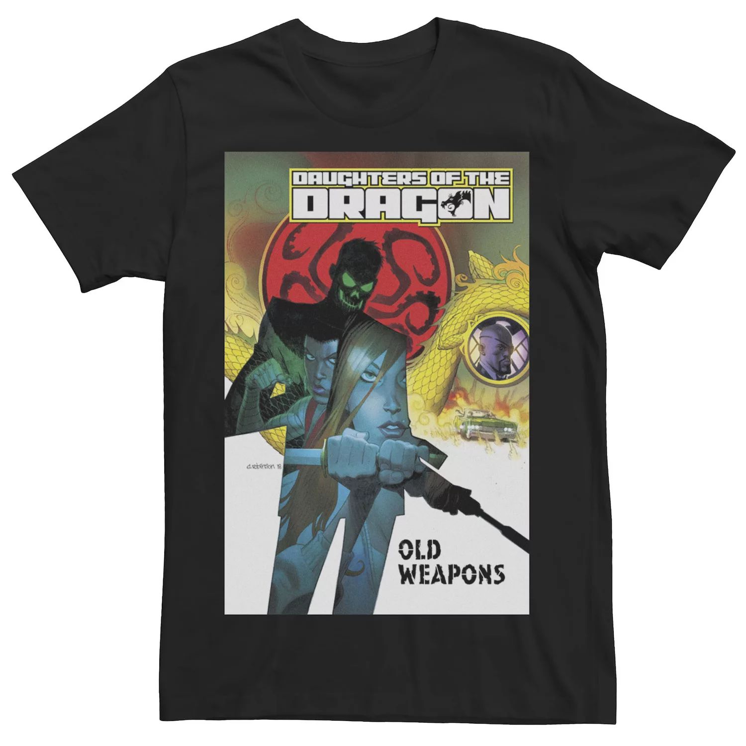 Мужская футболка с обложкой комикса Daughters Of the Dragon Marvel мужская черная футболка с обложкой комикса marvel prince namor черный