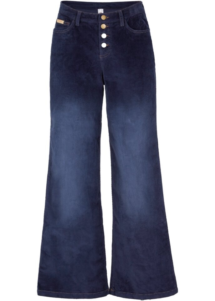 

Широкие вельветовые брюки стрейч John Baner Jeanswear, синий