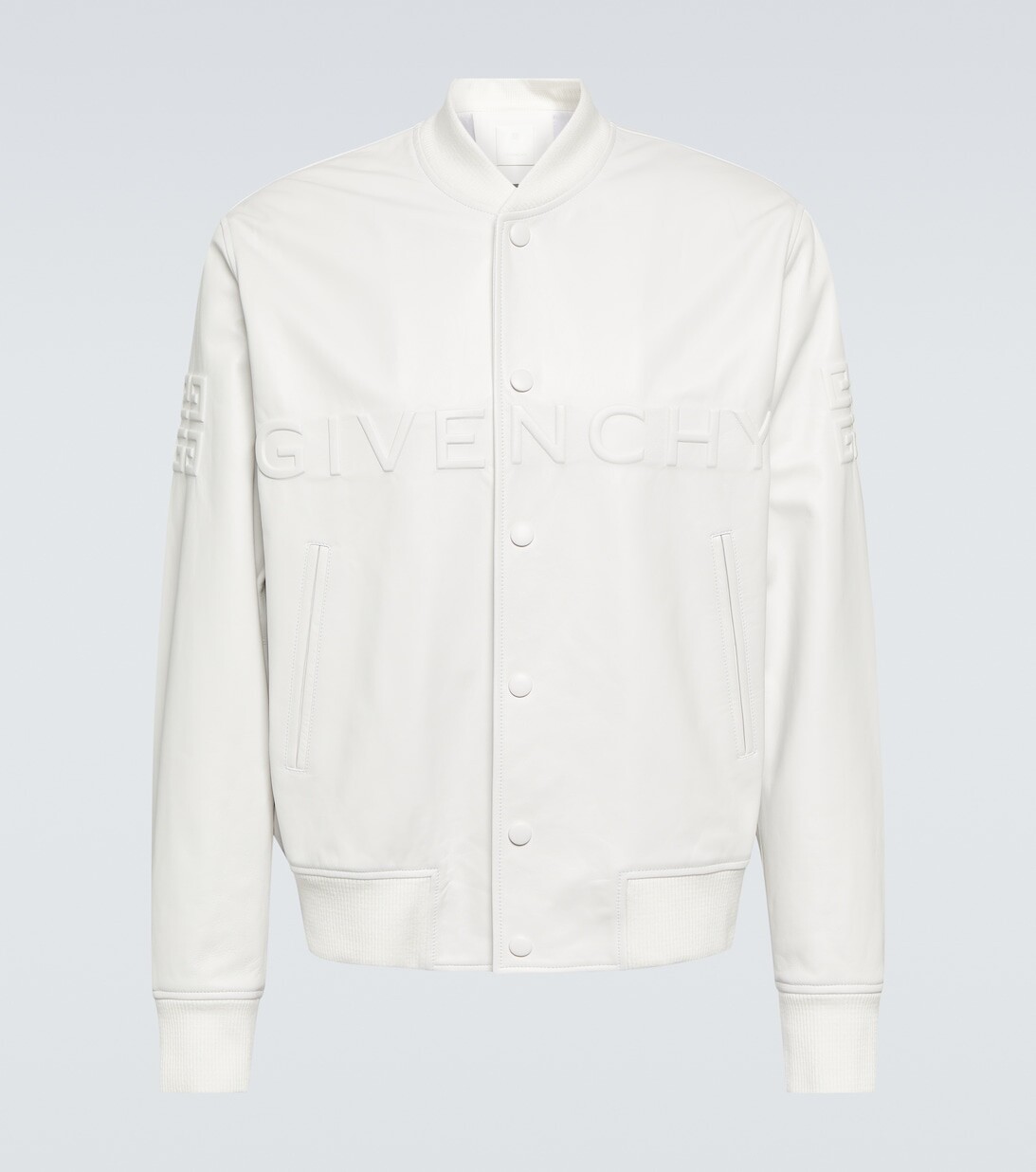 

Кожаная университетская куртка с логотипом Givenchy, белый