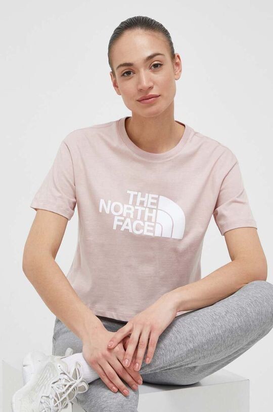 

Хлопковая футболка The North Face, розовый
