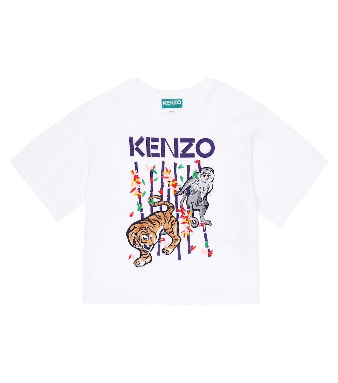 

Футболка из хлопкового джерси с логотипом Kenzo, белый