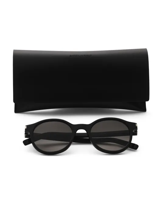 

Круглые солнцезащитные очки 50 мм Saint Laurent, черный