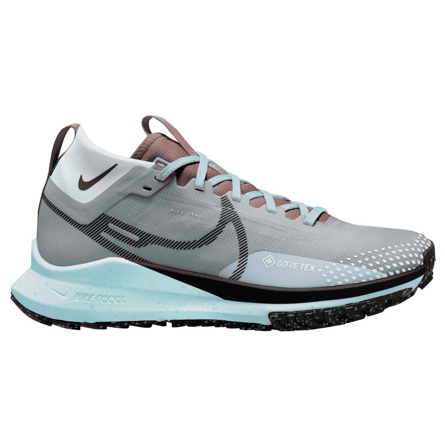 Кроссовки для бега по пересеченной местности Nike Women's Pegasus Trail 4 GORE TEX, цвет Smoke Grey/Black/Glacier Blue