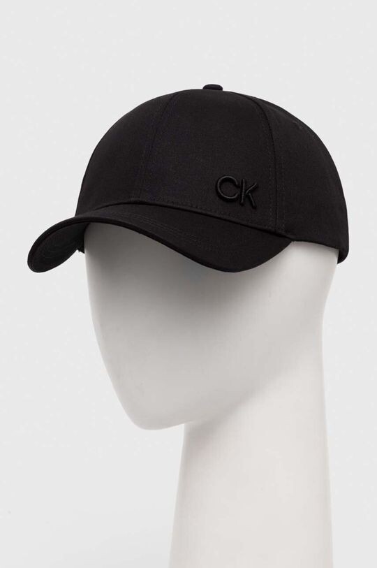 

Хлопковая бейсболка Calvin Klein, черный