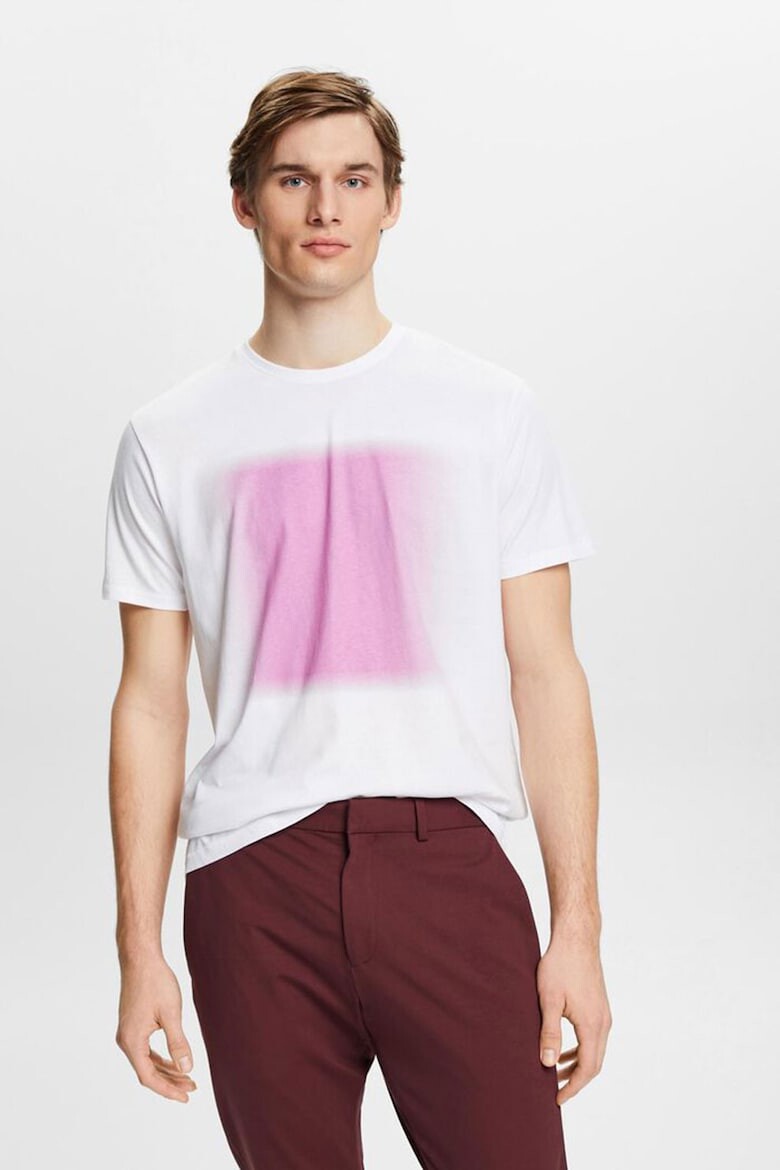 

Хлопковая футболка с принтом Esprit, белый