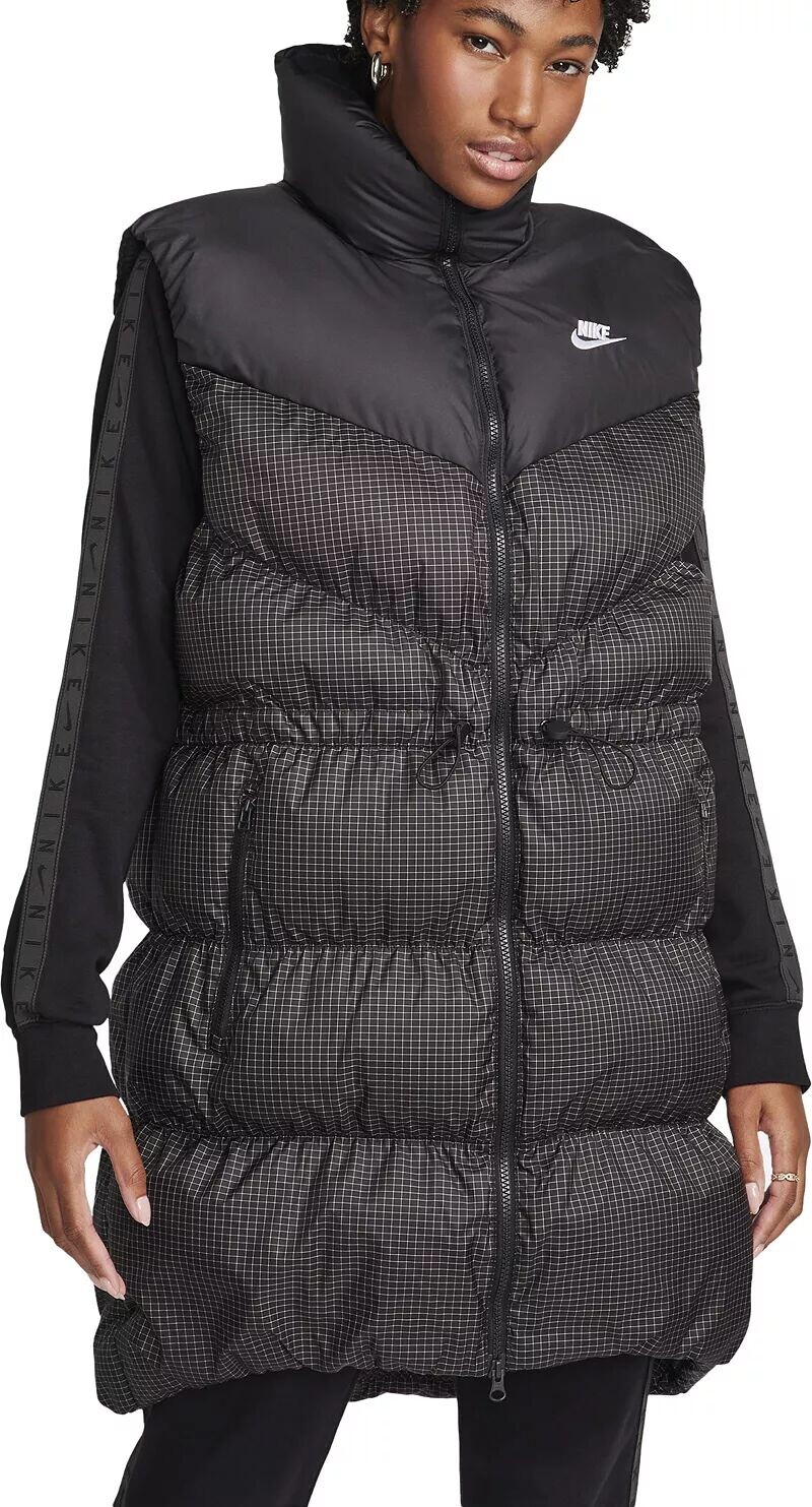 

Женский свободный длинный жилет Nike Sportswear Windpuffer Therma-FIT, черный