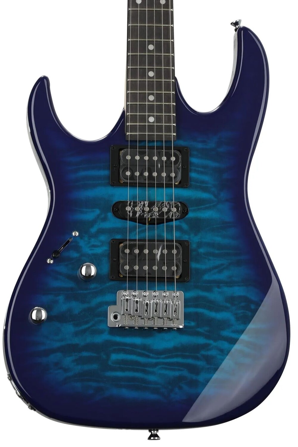 

Ibanez Gio GRX70QAL Электрогитара для левшей - Transparent Blue Burst